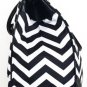 19" Computer/Laptop Bag Tote Duffel Rolling Wheel Case Purse Tablet Chevron Blk