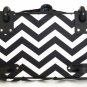 19" Computer/Laptop Bag Tote Duffel Rolling Wheel Case Purse Tablet Chevron Blk