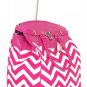 19" Computer/Laptop Bag Tote Duffel Rolling Wheel Case Purse Tablet Chevron Pink