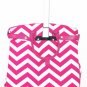 19" Computer/Laptop Bag Tote Duffel Rolling Wheel Case Purse Tablet Chevron Pink