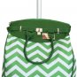 19"Computer/Laptop Bag Tote Duffel Rolling Wheel Case Purse Tablet Chevron Green