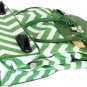 19"Computer/Laptop Bag Tote Duffel Rolling Wheel Case Purse Tablet Chevron Green