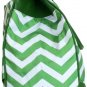19"Computer/Laptop Bag Tote Duffel Rolling Wheel Case Purse Tablet Chevron Green