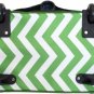 19"Computer/Laptop Bag Tote Duffel Rolling Wheel Case Purse Tablet Chevron Green