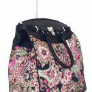 19"Computer/Laptop Bag Tote Duffel Rolling Wheel Case Purse Tablet Paisley Green