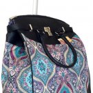 19" Computer/Laptop Bag Tote Duffel Rolling Wheel Case Purse Tablet Taj Blue
