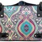19" Computer/Laptop Bag Tote Duffel Rolling Wheel Case Purse Tablet Taj Blue