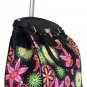 19" Computer/Laptop Bag Tote Duffel Rolling Wheel Case Purse Tablet Flower Pink