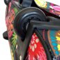 19" Computer/Laptop Bag Tote Duffel Rolling Wheel Case Purse Tablet Flower Pink