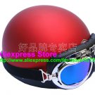 P.15 ABS Half Bol Cycling Open Face Motorcycle Matt Red Helmet Casco Casque & Goggles