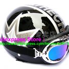 P.17 ABS Half Bol Cycling Open Face Motorcycle Black # character Helmet Casco Casque & Goggles