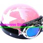 P.18 ABS Half Bol Cycling Open Face Motorcycle Pink # White Star Helmet Casco Casque & Goggles