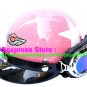 P.18 ABS Half Bol Cycling Open Face Motorcycle Pink # White Star Helmet Casco Casque & Goggles