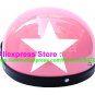 P.18 ABS Half Bol Cycling Open Face Motorcycle Pink # White Star Helmet Casco Casque & Goggles