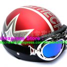 P.22 ABS Half Bol Cycling Open Face Motorcycle Matt Red # character Helmet Casco Casque & Goggles
