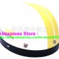 P.27 ABS Half Bol Cycling Open Face Motorcycle White # Yellow Helmet Casco Casque & Goggles