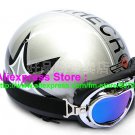 P.43 ABS Half Bol Cycling Open Face Motorcycle Silver # character Helmet Casco Casque & Goggles