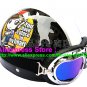 P.44 ABS Half Bol Cycling Open Face Motorcycle Black # Motor Girl Helmet Casco Casque & Goggles