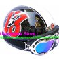P.47 ABS Half Bol Cycling Open Face Motorcycle Black # Red 13 Helmet Casco Casque & Goggles