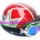P.48 ABS Half Bol Cycling Open Face Motorcycle Red # character Helmet Casco Casque & Goggles