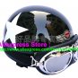 P.41 ABS Half Bol Cycling Open Face Motorcycle Black # White Star Helmet Casco Casque & Goggles