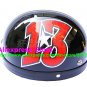 P.49 ABS Half Bol Cycling Open Face Motorcycle Black # Red 13 Helmet Casco Casque & Goggles