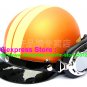 P.55 ABS Half Bol Cycling Open Face Motorcycle Matt Orange # Yellow Helmet Casco Casque & Goggles