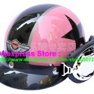 P.56 ABS Half Bol Cycling Open Face Motorcycle Pink # Black Star Helmet Casco Casque & Goggles