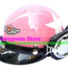 P.57 ABS Half Bol Cycling Open Face Motorcycle Pink # White Star Helmet Casco Casque & Goggles