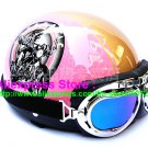 P.65 ABS Half Bol Cycling Open Face Motorcycle Pink # Motor pattern Helmet Casco Casque & Goggles