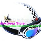 P.70 ABS Half Bol Cycling Open Face Motorcycle White # Grid Helmet Casco Casque & Goggles