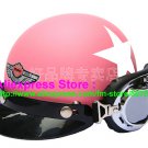 P.71 ABS Half Bol Cycling Open Face Motorcycle Matt Pink # White Star Helmet Casco Casque & Goggles