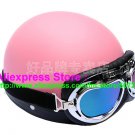 P.73 ABS Half Bol Cycling Open Face Motorcycle Full Pink Helmet Casco Casque & Goggles