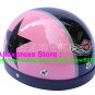P.56 ABS Half Bol Cycling Open Face Motorcycle Pink # Black Star Helmet Casco Casque & Goggles