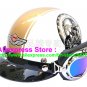 P.75 ABS Half Bol Cycling Open Face Motorcycle White # Motor pattern Helmet Casco Casque & Goggles