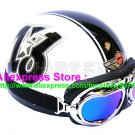 P.78 ABS Half Bol Cycling Open Face Motorcycle White # Black 13 Helmet Casco Casque & Goggles