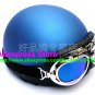P.79 ABS Half Bol Cycling Open Face Motorcycle Matt Blue Helmet Casco Casque & Goggles