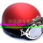P.80 ABS Half Bol Cycling Open Face Motorcycle Matt Red Helmet Casco Casque & Goggles