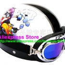 P.81 ABS Half Bol Cycling Open Face Motorcycle White # Motor Boy Helmet Casco Casque & Goggles