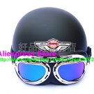 P.86 ABS Half Bol Cycling Open Face Motorcycle Full Matt Black Helmet Casco Casque & Goggles