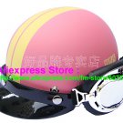 P.91 ABS Half Bol Cycling Open Face Motorcycle Matt Pink # Yellow Helmet Casco Casque & Goggles