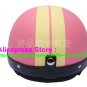 P.91 ABS Half Bol Cycling Open Face Motorcycle Matt Pink # Yellow Helmet Casco Casque & Goggles