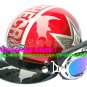 P.96 ABS Half Bol Cycling Open Face Motorcycle Red # character Helmet Casco Casque & Goggles
