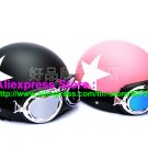 A.01- 2 Unit ABS Half Bol Vespa Cycling Open Face Motorcycle Matt Black + Pink Helmets & Goggles