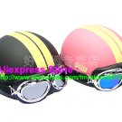 A.19- 2 Unit ABS Half Bol Vespa Cycling Open Face Motorcycle Matt Black + Pink Helmets & Goggles