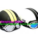 A.29- 2 Unit ABS Half Bol Vespa Cycling Open Face Motorcycle Matt Black + White Helmets & Goggles