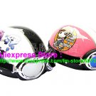 A.33- 2 Unit ABS Half Bol Vespa Cycling Open Face Motorcycle White + Pink Helmets & Goggles