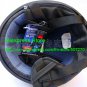 YH-998 Leather Half Bol Cycling Open Face Motorcycle Open Face Black Red Helmet & Silver Goggles