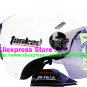 New Germany "Tanked 501" Half Vespa Motorcycle Open Face Racing Cycling White Helmet