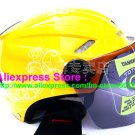 New Germany "Tanked 501" Half Vespa Motorcycle Open Face Racing Cycling Yellow Helmet